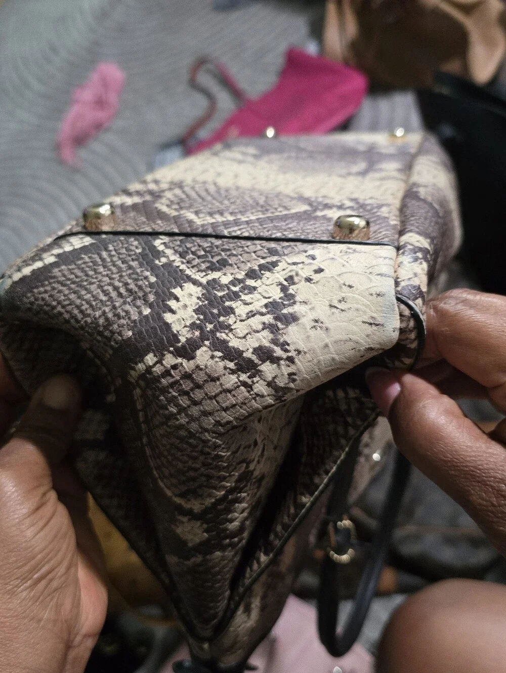Coach Python Morgan Satchel Shoulder Bag Handbag